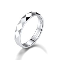 PrimeSilver Sterling Silver 3MM Minimalist Ring for Women Men Size 4-12 Can Engrave, Comfort Fit Wedding Engagement Band Rings with Delicate Brand Packaging